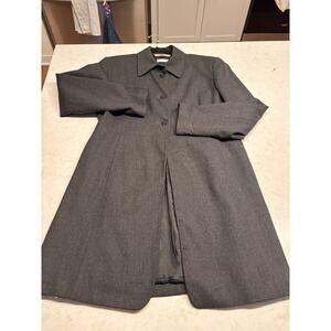 Patrick Gerard France Blazer Size 44 Charcoal Gray Longline 3 Button